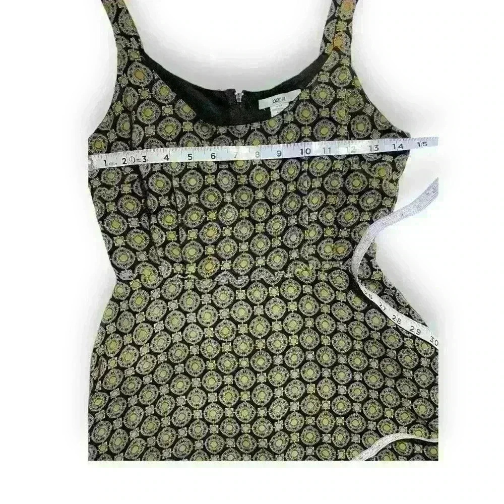 Womens Black and Yellow Moissanite Skater Sleeveless Dress Size Small by Bar III - Picture 4 of 8